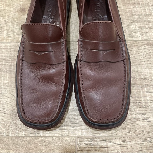 Men’s Tod’s brown leather penny loafer Oxford dress shoe size 11 made in Italy - Picture 7 of 7